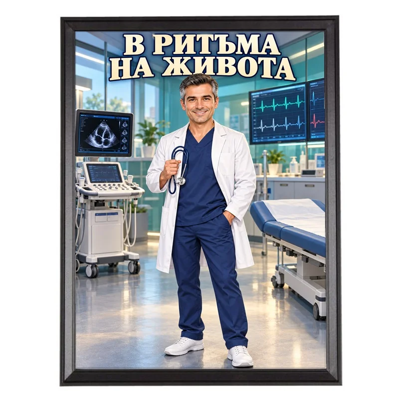 Карикатура на Лекар Кардиолог - В Ритъма на Живота