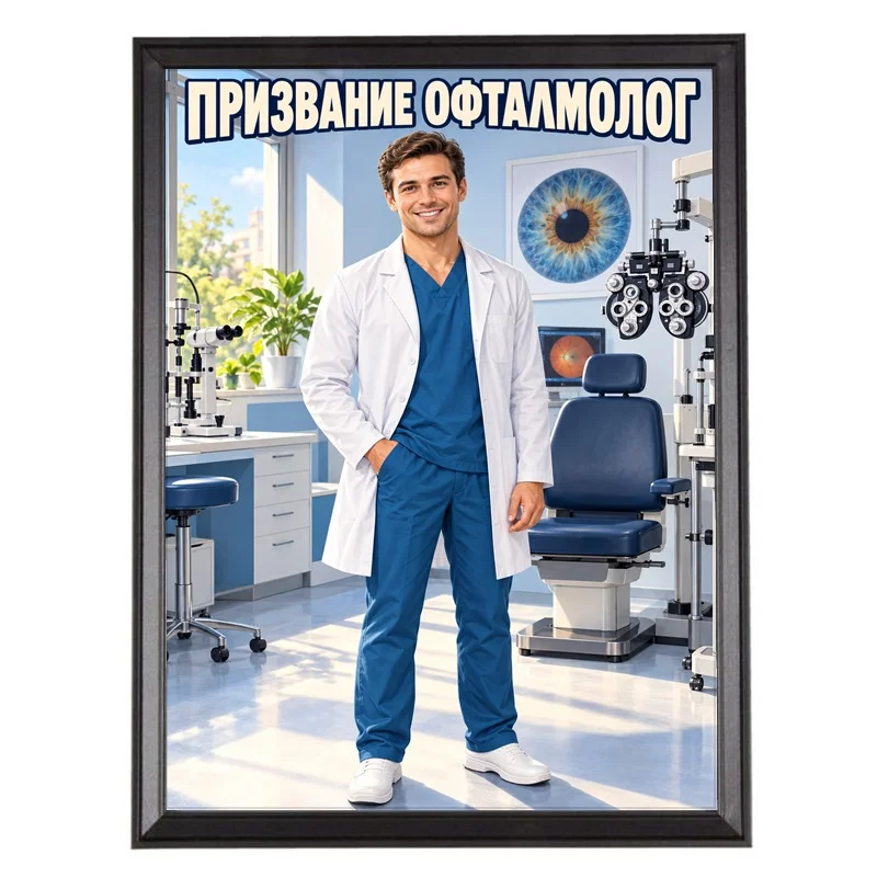 Карикатура Очен Лекар Офталмолог - Лекар по Призвание