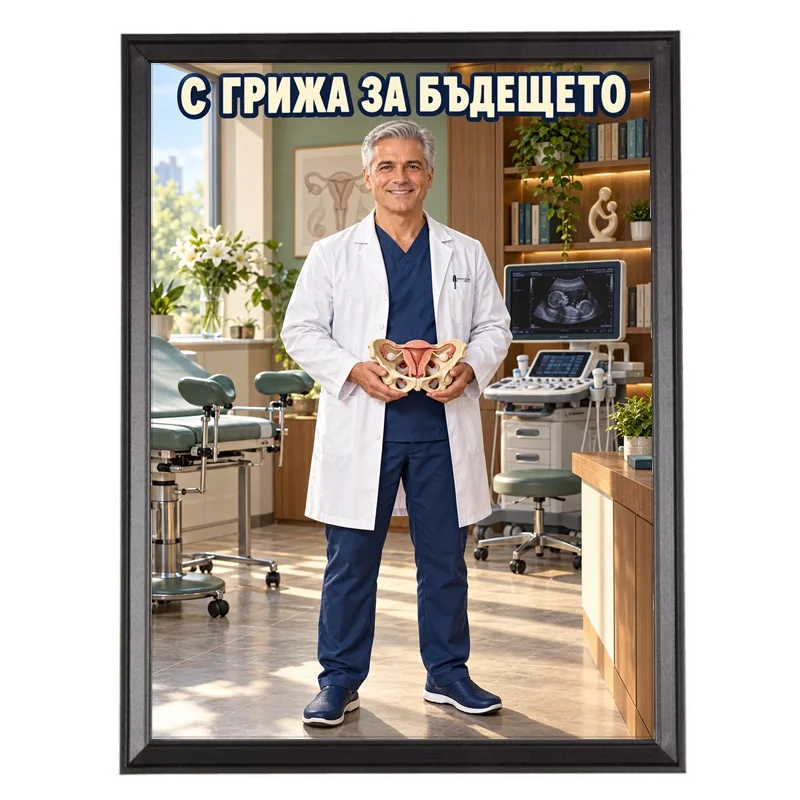 Карикатура Подарък за Акушер - С Грижа за Бъдещето