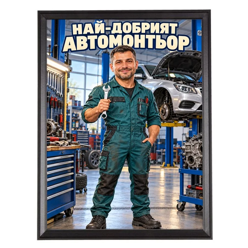 Карикатура с Гаечен Ключ - Най-добрият Автомонтьор