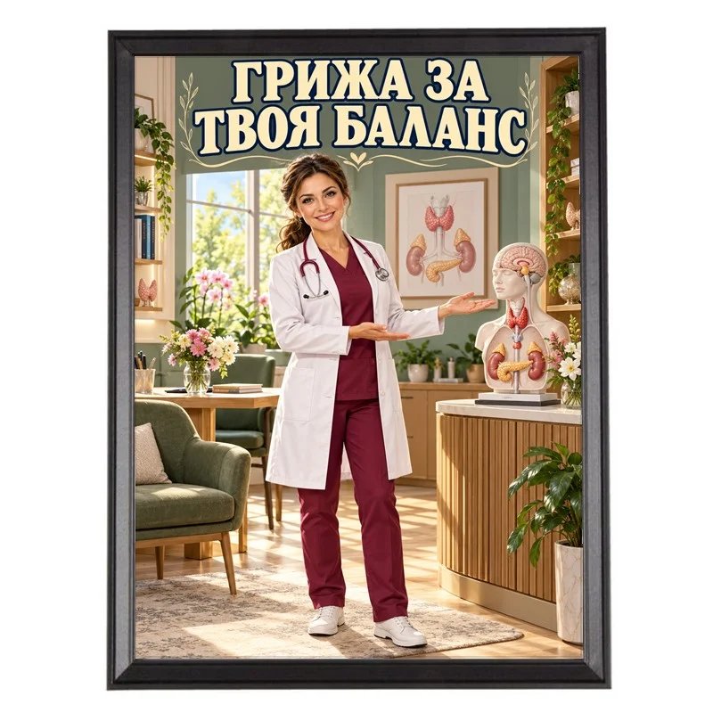 Карикатура Подарък за Лекарка - Грижа за Твоя Баланс