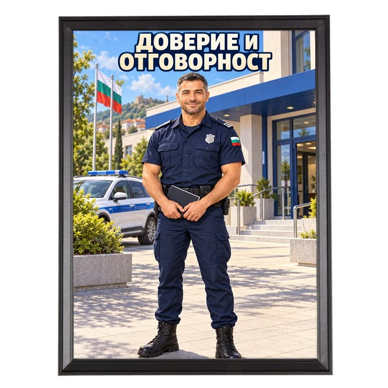 Подарък за Полицай - Карикатура Доверие и Отговорност