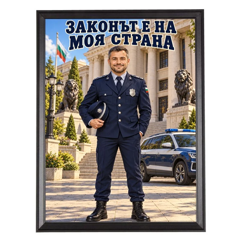 Карикатура за Полицай с Лъвове - Законът е на Моя Страна