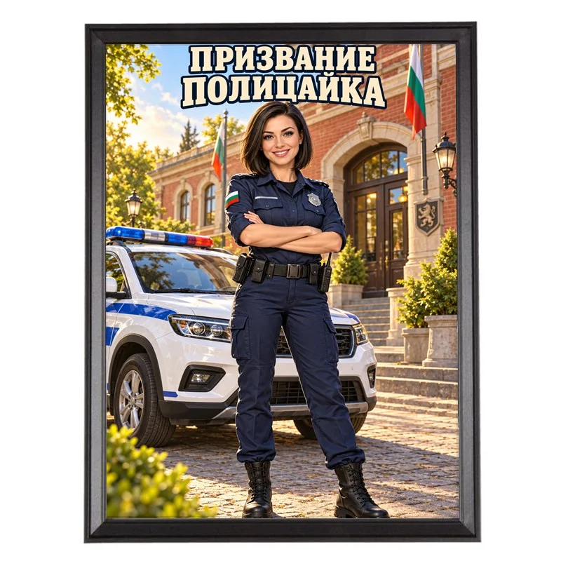Карикатура за Жена Служител на МВР - Призвание Полицайка