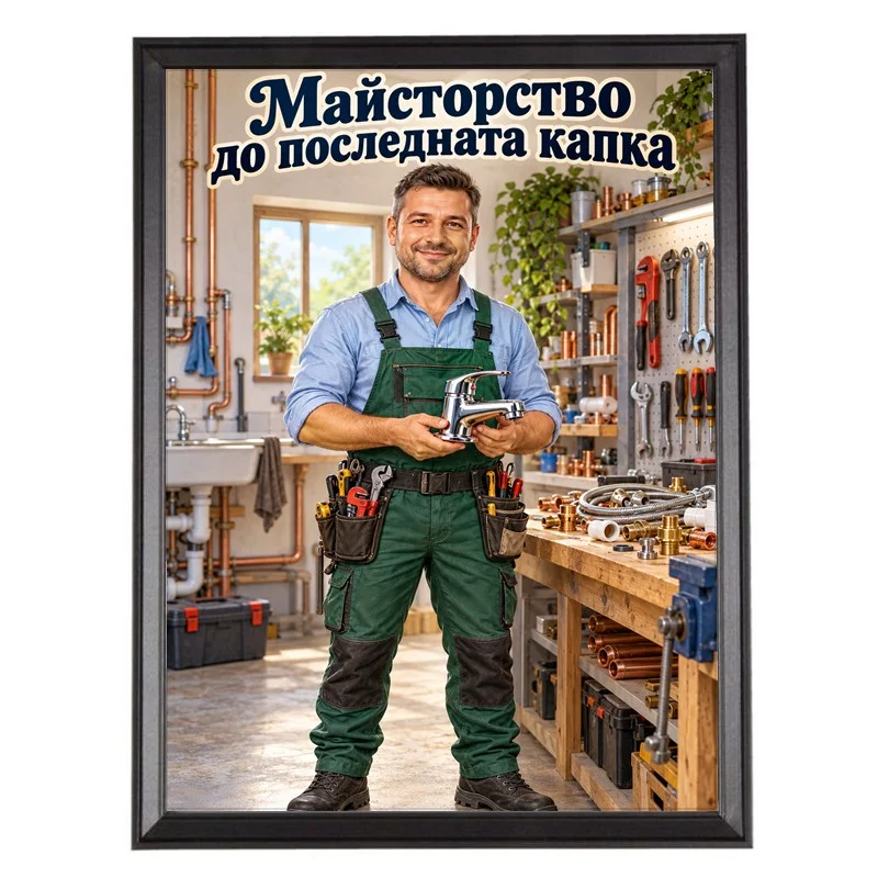 Карикатура ВиК Майстор - Майсторство до Последната Капка
