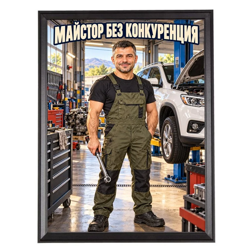 Карикатура за Автомонтьор - Майстор без Конкуренция
