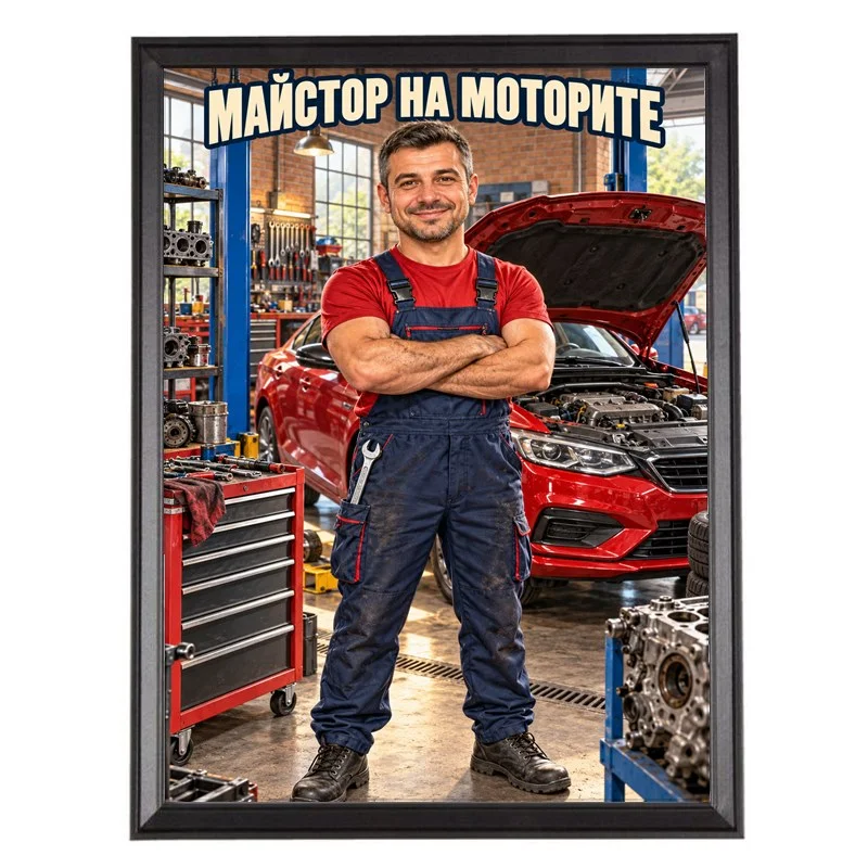 Карикатура за Механик - Майстор на Моторите