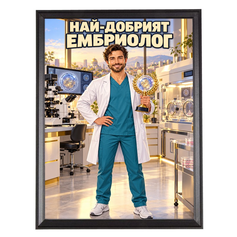 Карикатура за Ембриолог с Награда - Най-добрият Ембриолог