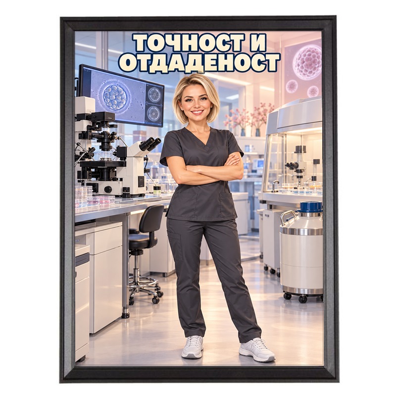 Карикатура за Ембриоложка - Точност и Отдаденост