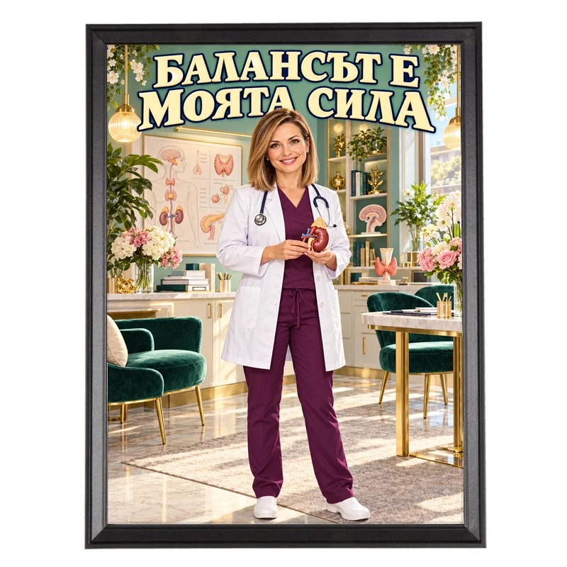 Карикатура за Ендокринолог Жена - Балансът е Моята Сила