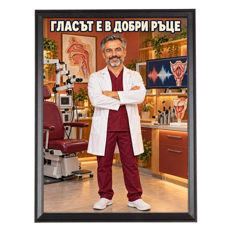 Карикатура за Фониатър - Гласът е в Добри Ръце