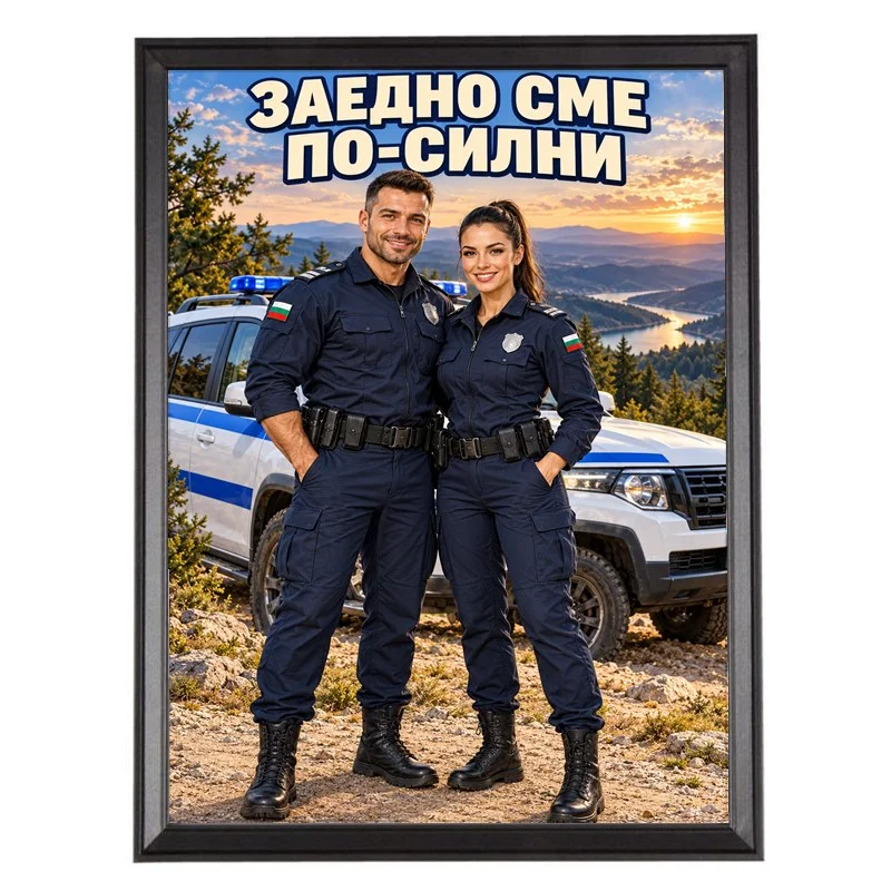 Карикатура за Годишнина на Полицаи - Заедно сме По-силни