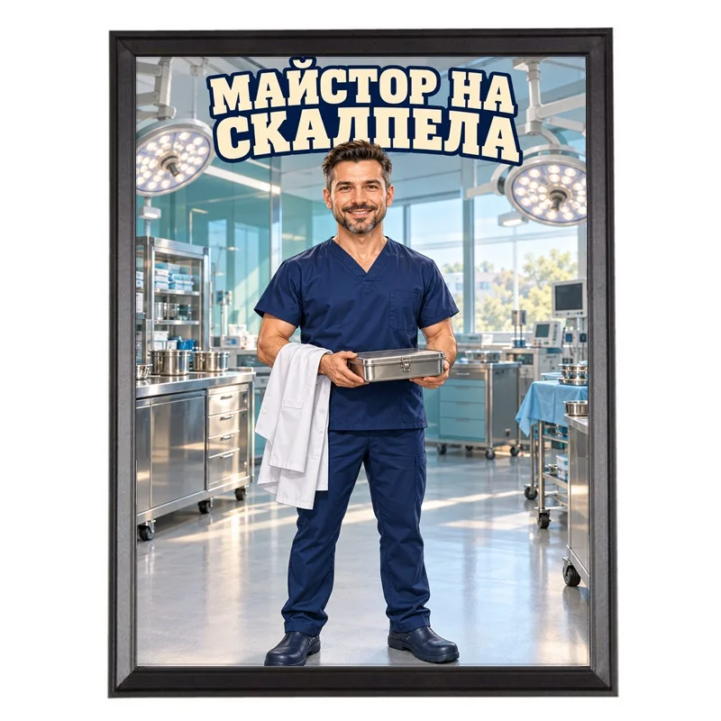 Карикатура за Хирург Мъж - Майстор на Скалпела