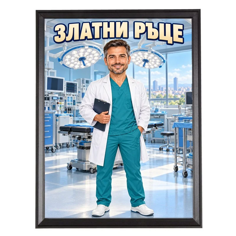 Карикатура за Хирург по Снимка - Златни Ръце в Операционна