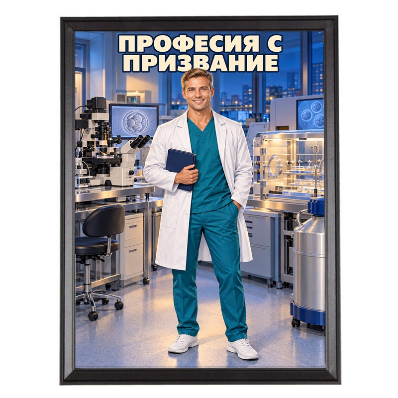 Карикатура за Лекар Ембриолог - Професия с Призвание