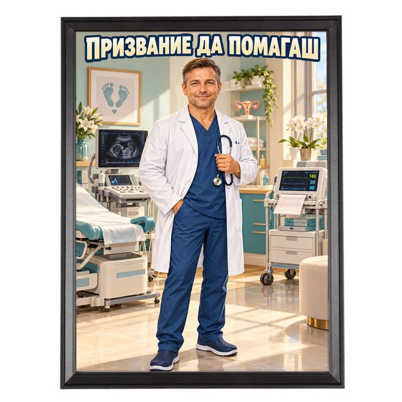 Карикатура за Лекар Гинеколог - Призвание да Помагаш