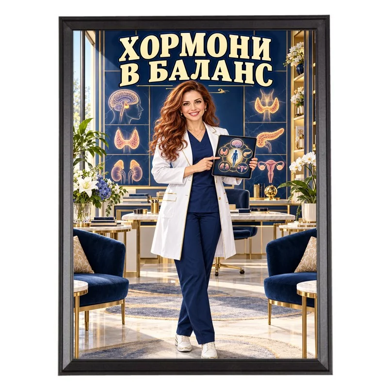 Карикатура за Лекарка Ендокринолог - Хормони в Баланс