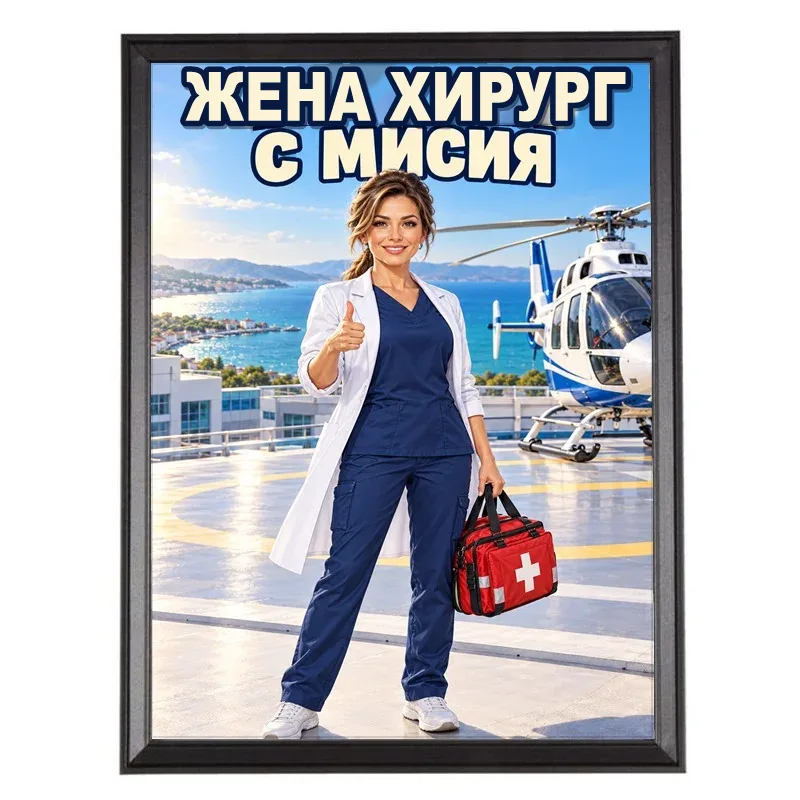 Карикатура за Лекарка Хирург - Мисия с Хеликоптер