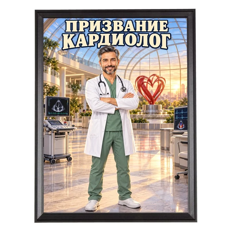 Карикатура за Мъж Кардиолог - Призвание Кардиолог