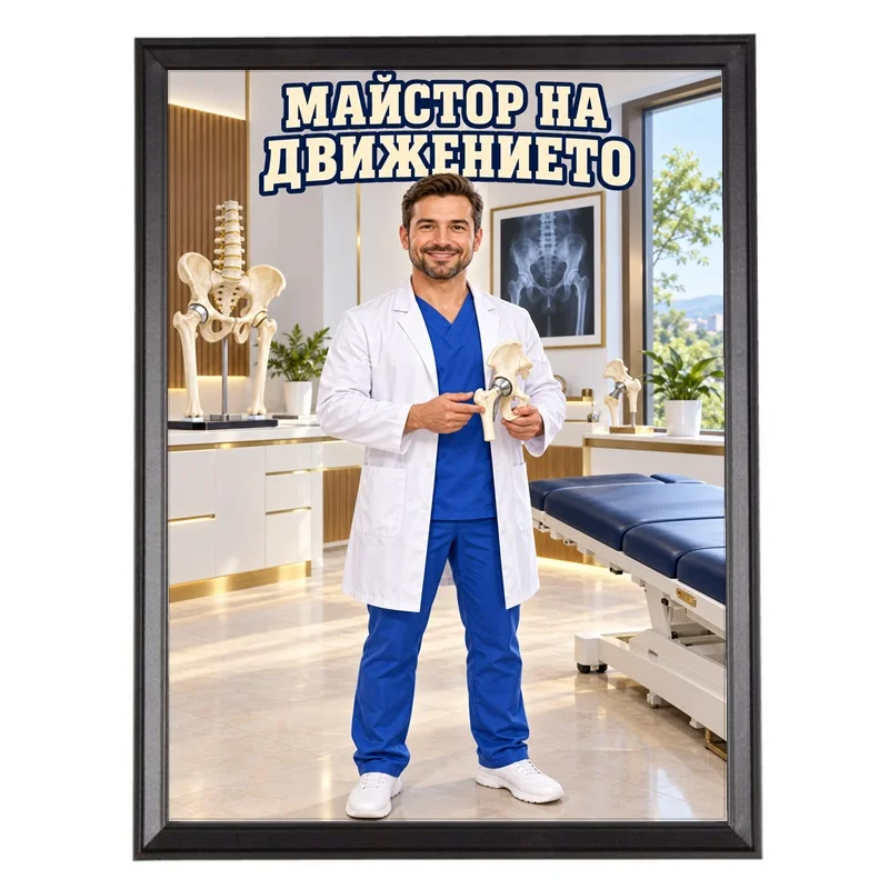 Карикатура за Ортопед Мъж - Майстор на Движението