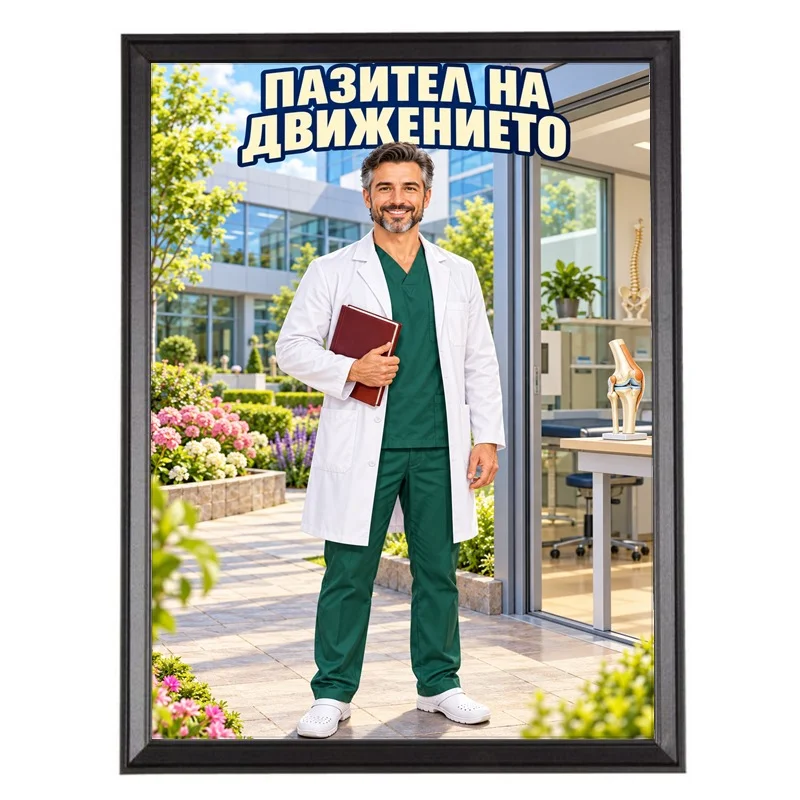 Карикатура за Ортопед в Клиника - Пазител на Движението