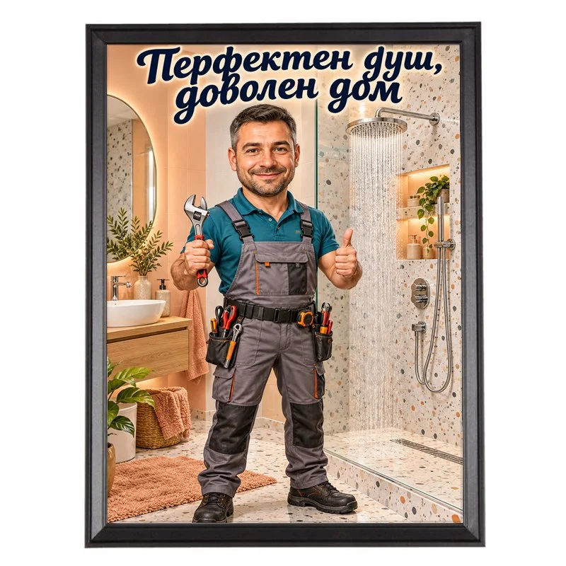 Карикатура за Бани - Перфектен Душ, Доволен Дом