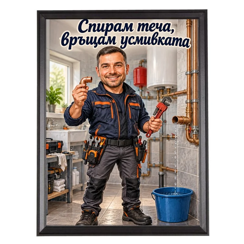Карикатура за Авария - Спирам Теча, Връщам Усмивката