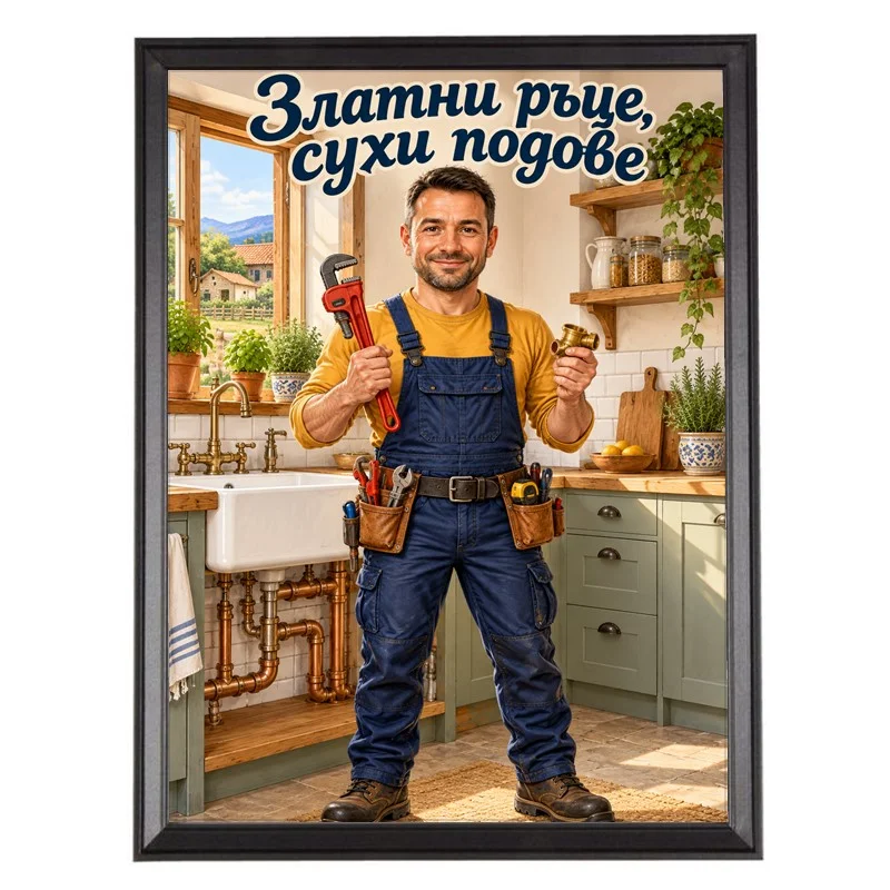 Карикатура за ВиК Майстор - Златни Ръце, Сухи Подове