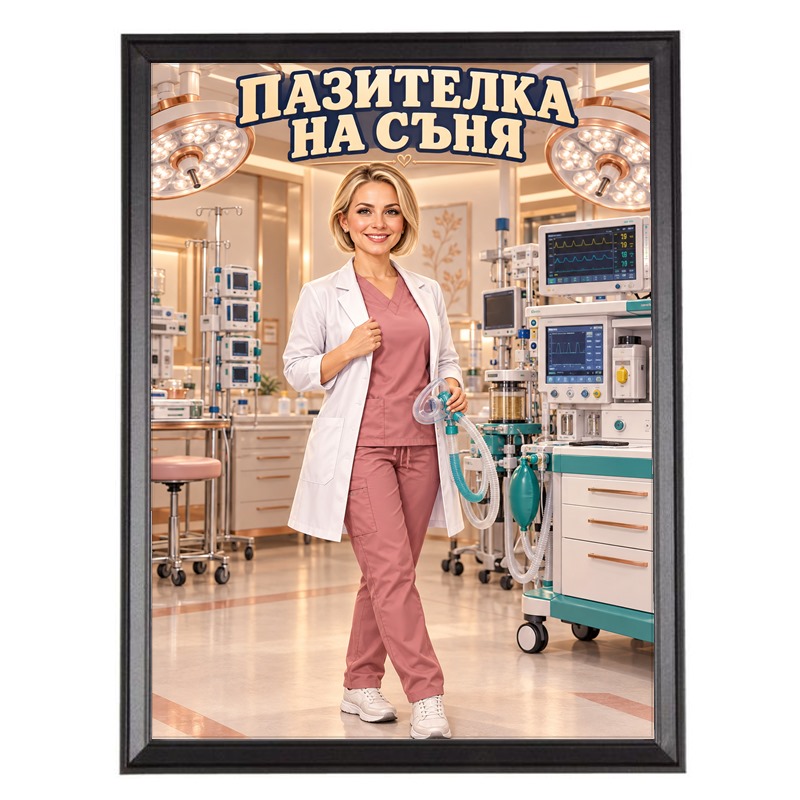 Карикатура за Жена Анестезиолог - Пазителка на Съня