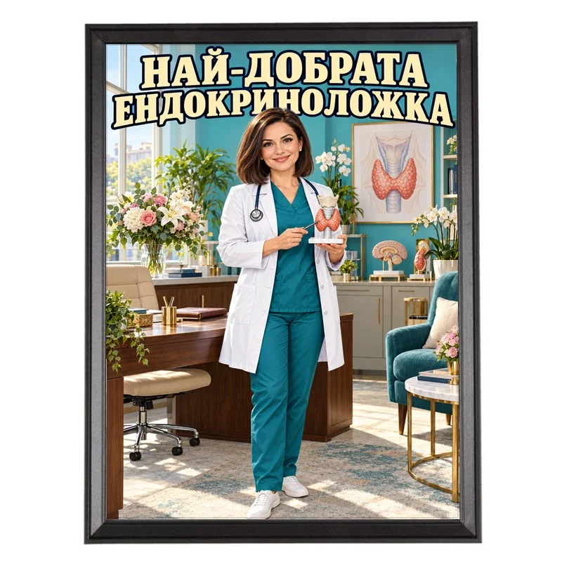 Карикатура за Жена Ендокринолог - Най-Добрата