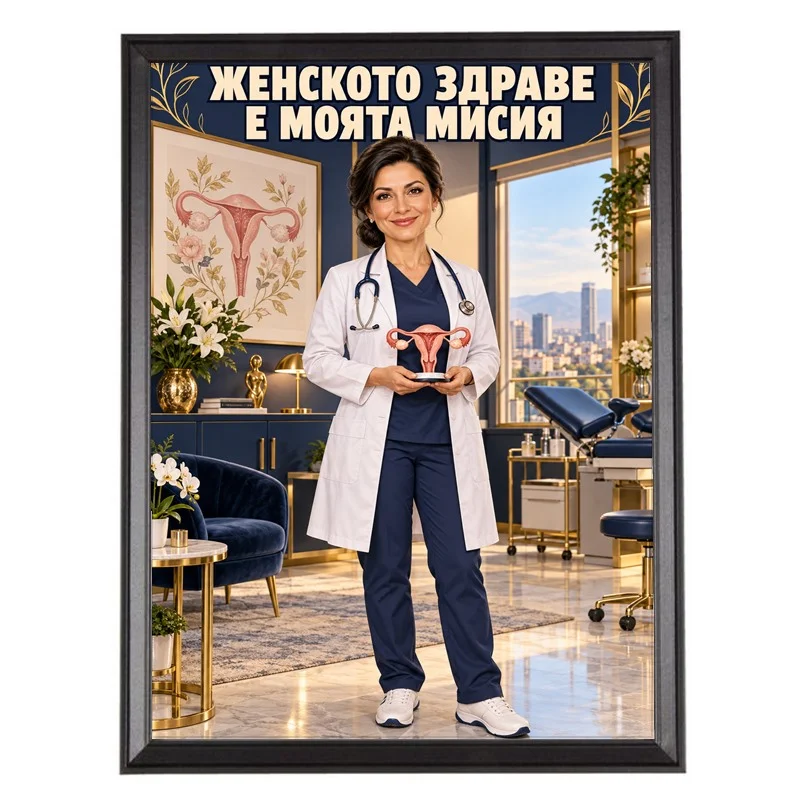 Карикатура за Жена Гинеколог - Женското Здраве е Моята Мисия