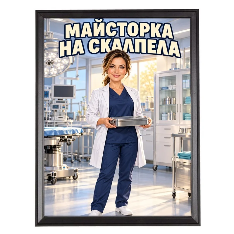 Карикатура за Жена Хирург - Майсторка на Скалпела