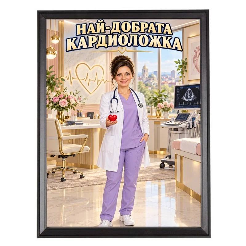 Карикатура за Жена Кардиолог - Най-Добрата в Професията