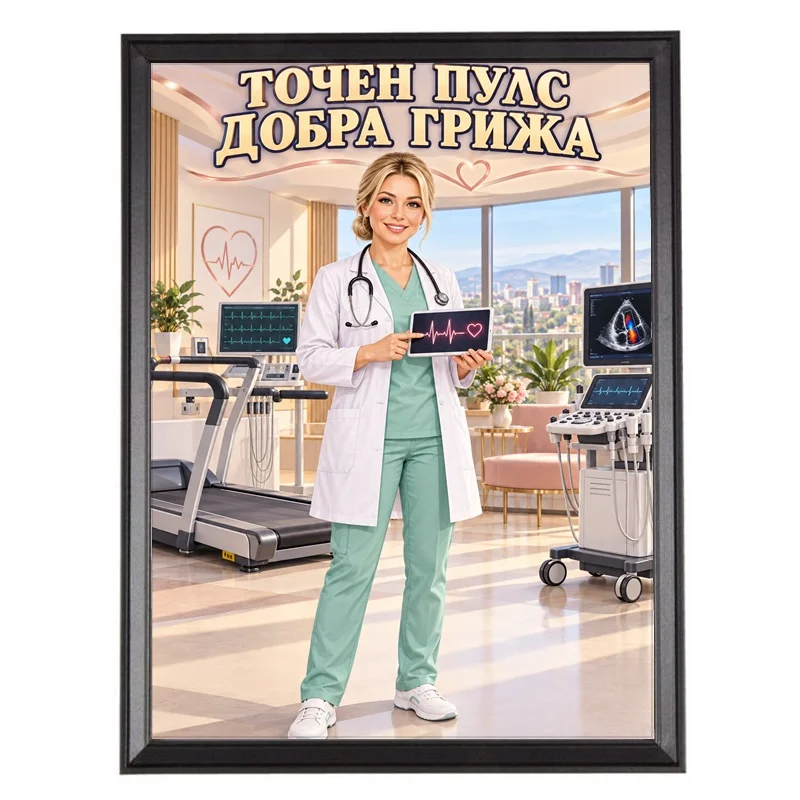 Карикатура за Жена Кардиолог - Точен Пулс, Добра Грижа