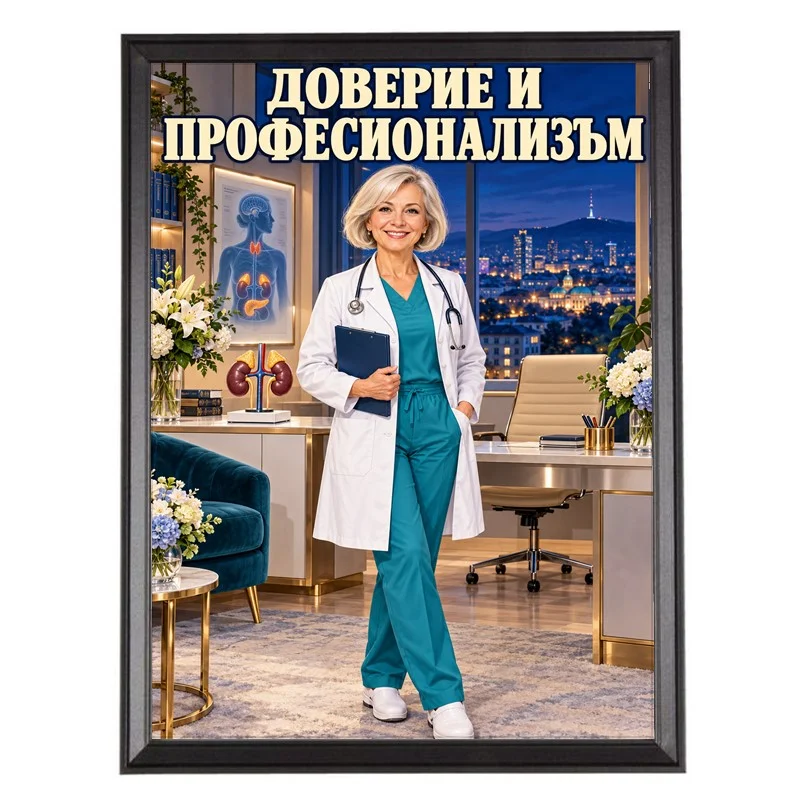 Карикатура за Жена Лекар - Доверие и Професионализъм
