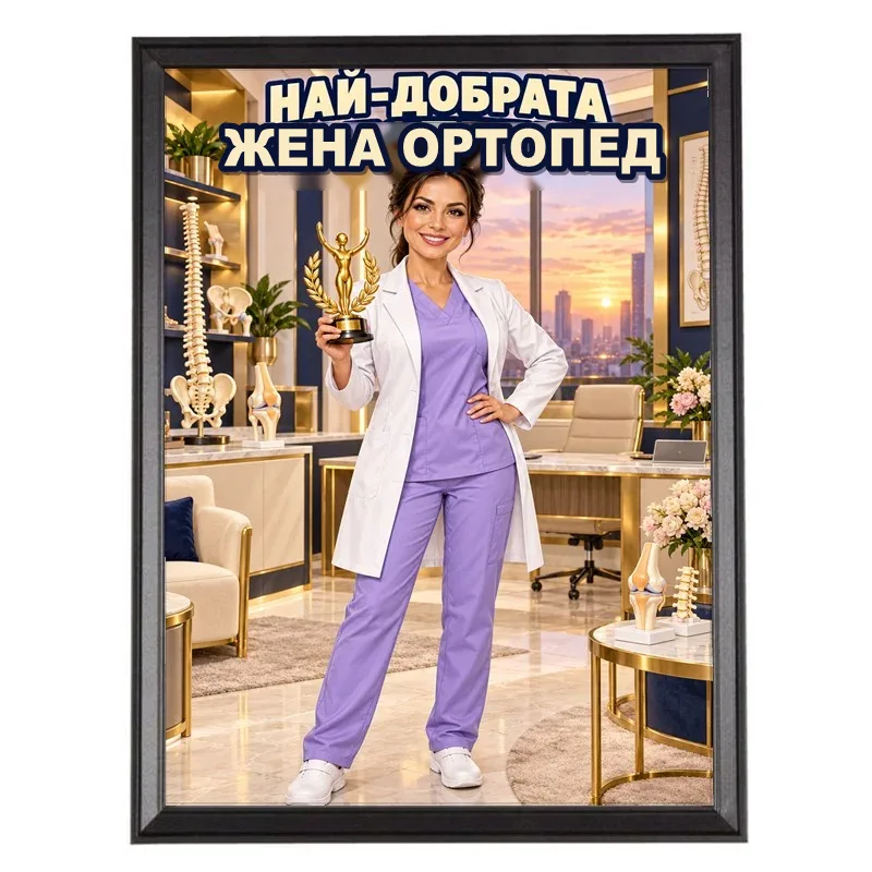Карикатура за Жена Ортопед с Награда - Най-добрата