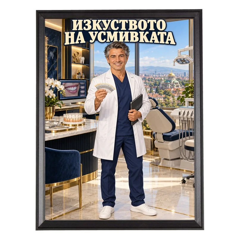 Подарък за Стоматолог - Карикатура Изкуството на Усмивката