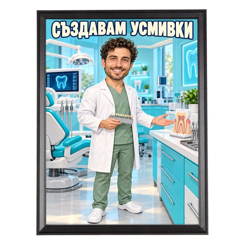 Карикатура за Естетичен Зъболекар - Създавам Усмивки