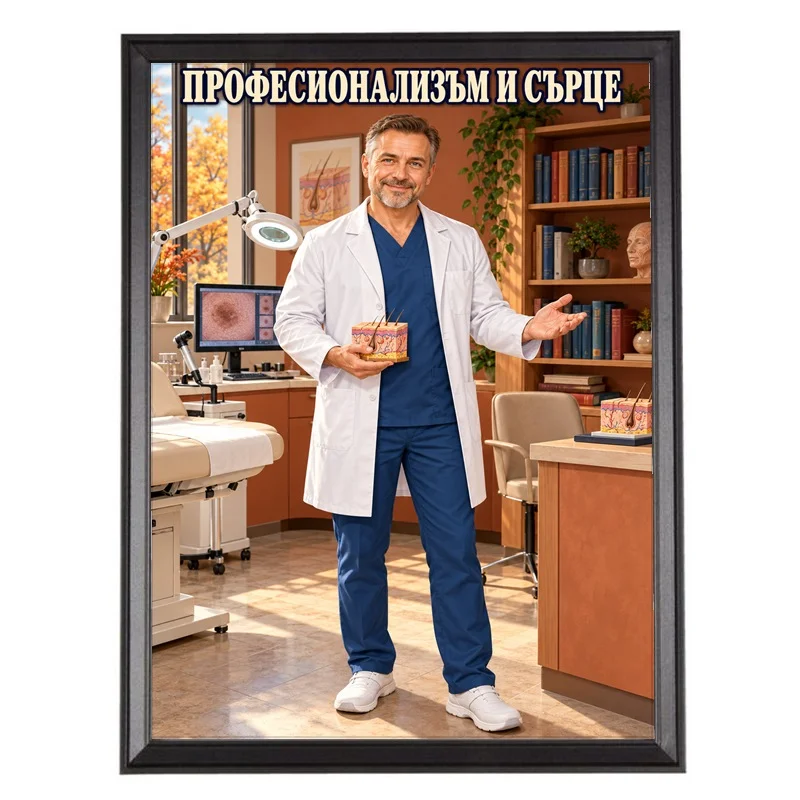 Подарък Дерматолог Карикатура - Професионализъм и Сърце