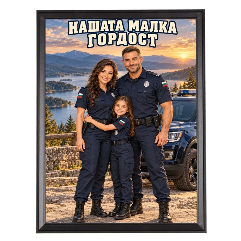 Карикатура за Родители Полицаи - Нашата Малка Гордост