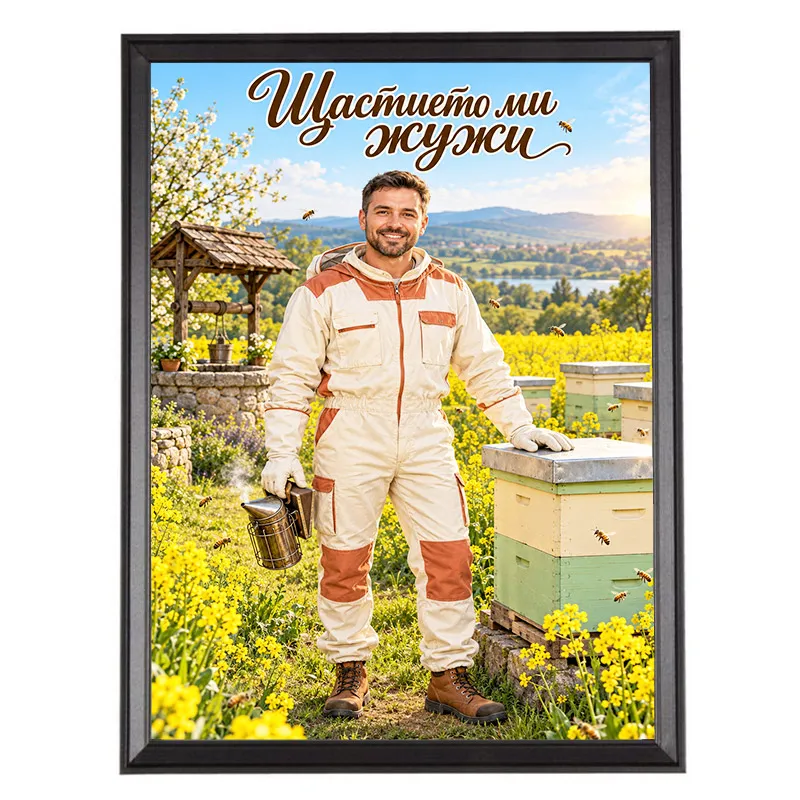 Карикатура Пчелар в Собствения Пчелин - Щастието ми Жужи
