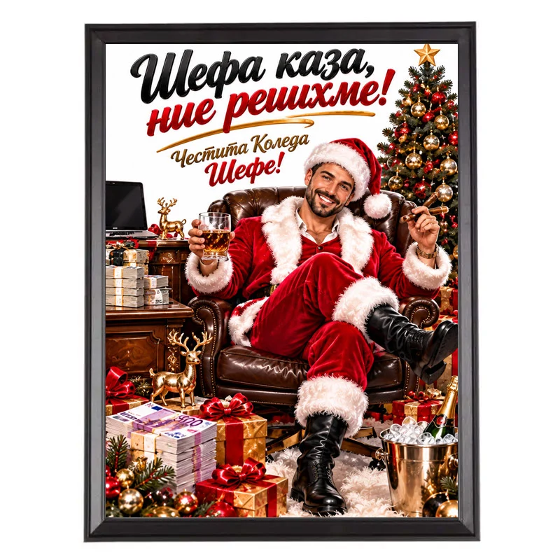 Коледна Карикатура за Шефа - Шефа каза Ние Решихме
